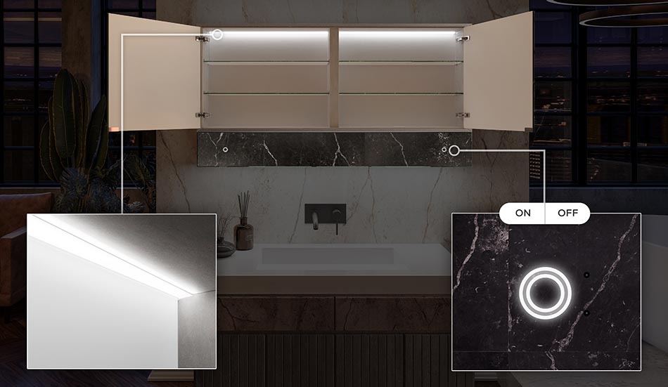 Εσωτερικός οπίσθιος φωτισμός LED