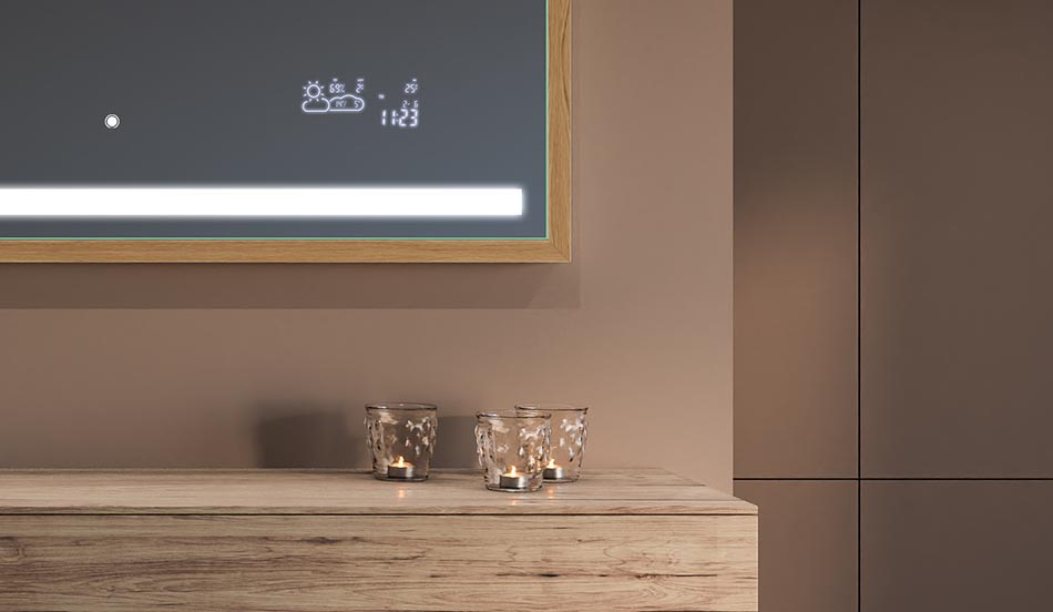 Μαύρος καθρέφτης με πλαίσιο loft για μοντέρνα και μινιμαλιστικά μπάνια | ARTFORMA