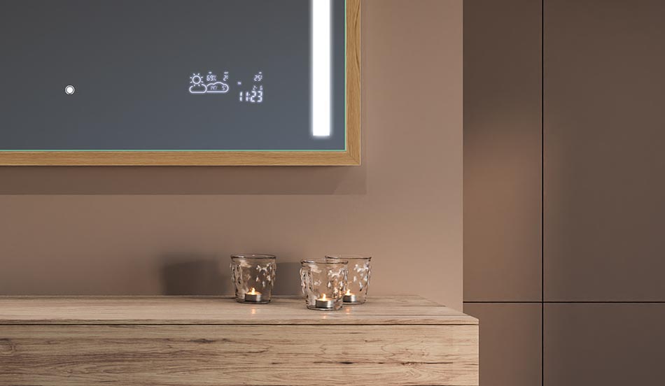 Μαύρος καθρέφτης με πλαίσιο loft για μοντέρνα και μινιμαλιστικά μπάνια | ARTFORMA