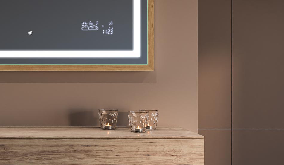 Μαύρος καθρέφτης με πλαίσιο loft για μοντέρνα και μινιμαλιστικά μπάνια | ARTFORMA