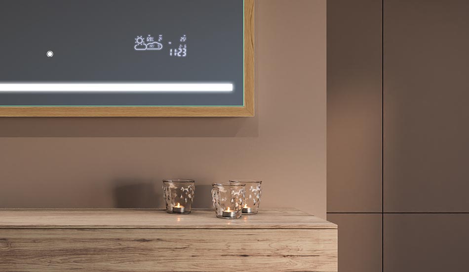 Μαύρος καθρέφτης με πλαίσιο loft για μοντέρνα και μινιμαλιστικά μπάνια | ARTFORMA