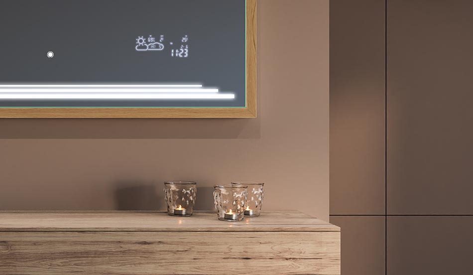 Μαύρος καθρέφτης με πλαίσιο loft για μοντέρνα και μινιμαλιστικά μπάνια | ARTFORMA