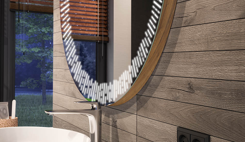 Κυκλικός καθρέφτης LED με ατμοσφαιρικό εφέ και κομψό διάχυτο φωτισμό | ARTFORMA