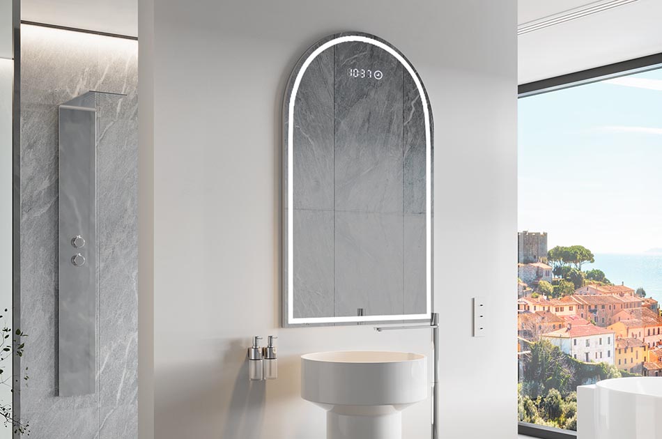 Καθρέφτης ακανόνιστου σχήματος με απαλό φωτισμό περιβάλλοντος για κομψούς εσωτερικούς χώρους | ARTFORMA