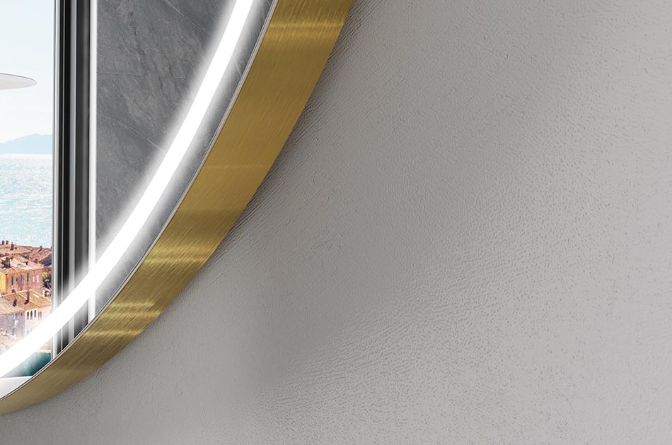 Καθρέφτης ακανόνιστου σχήματος με απαλό φωτισμό περιβάλλοντος για κομψούς εσωτερικούς χώρους | ARTFORMA