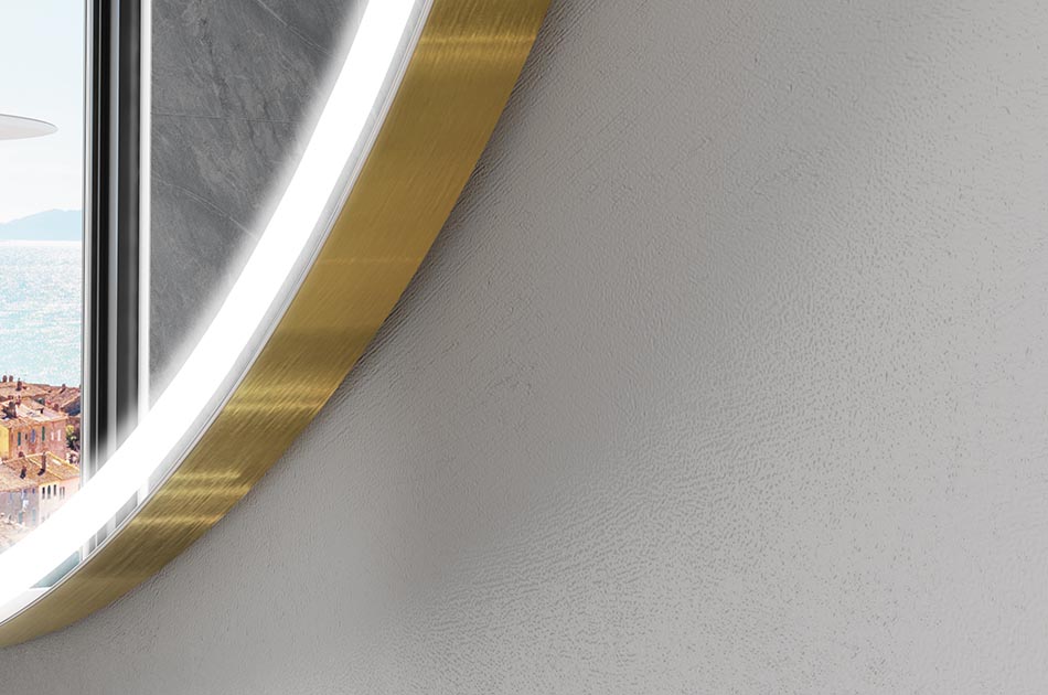 Καθρέφτης ακανόνιστου σχήματος με απαλό φωτισμό περιβάλλοντος για κομψούς εσωτερικούς χώρους | ARTFORMA