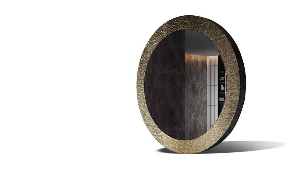 Καθρέφτης με πλαίσιο από λεπτό laminate. Η δύναμη της φύσης