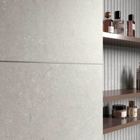 Πλακάκια τοίχου 60x120 εκ., γκρι ματ A4H1097 Shellstone Grigio Rigat-One #4