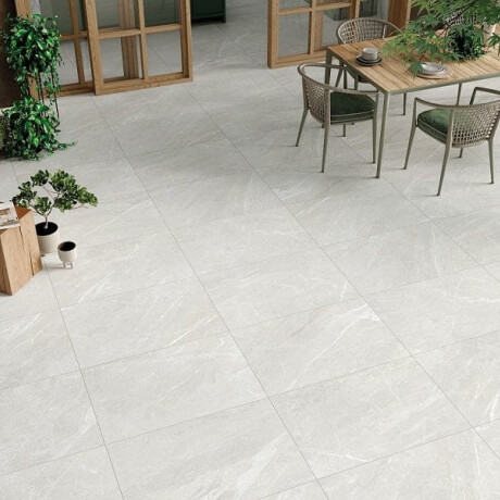 Γυαλισμένο πλακάκι δαπέδου 60x120 εκ., ανοιχτό γκρι, ματ, διορθωμένο, A4H125, Materia Pearl #2