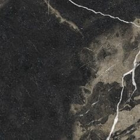 Γυαλισμένο πλακάκι δαπέδου Pierre Black 120x120 εκ., μαύρο γυαλιστερό με χρυσές νευρώσεις, διορθωμένο A4H197 #7