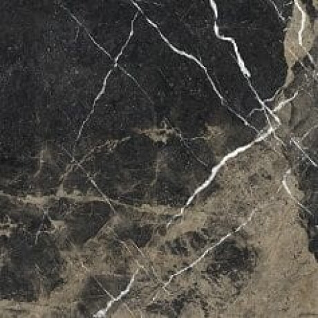Γυαλισμένο πλακάκι δαπέδου Pierre Black 120x120 εκ., μαύρο γυαλιστερό με χρυσές νευρώσεις, διορθωμένο A4H197 #10