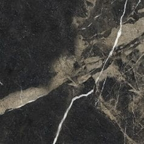 Γυαλισμένο πλακάκι δαπέδου Pierre Black 120x120 εκ., μαύρο γυαλιστερό με χρυσές νευρώσεις, διορθωμένο A4H197 #13