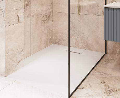 Ορθογώνιος δίσκος ντους Avero 90x110 cm λευκό