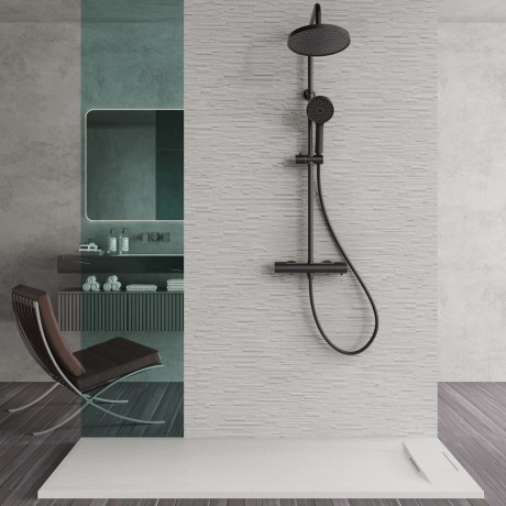 Ορθογώνιος δίσκος ντους Avero 90x110 cm λευκό #5