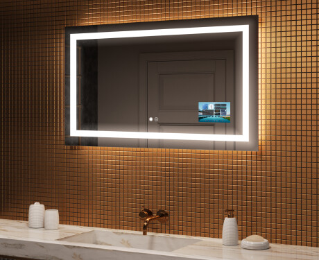 Φωτιζόμενος Καθρεπτης LED L15 120x80cm - SmartScreen, DualColor, Θερμαινόμενη μεμβράνη