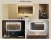 Φωτιζόμενος Καθρεπτης LED 120x70εκ με ψυχρό LED φως 7000K, θερμό φως 3000K ή ουδέτερο φως 4500K #2