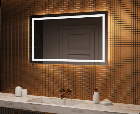 Φωτιζόμενος Καθρεπτης LED 120x70εκ με ψυχρό LED φως 7000K, θερμό φως 3000K ή ουδέτερο φως 4500K
