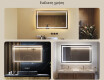 Φωτιζόμενος Καθρεπτης LED 120x70εκ με ψυχρό LED φως 7000K, θερμό φως 3000K ή ουδέτερο φως 4500K #2
