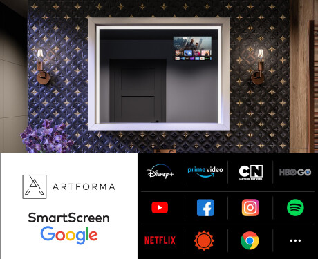 Φωτιζομενος Καθρεφτης Με Περιβλημα WoodenFrame LED #3