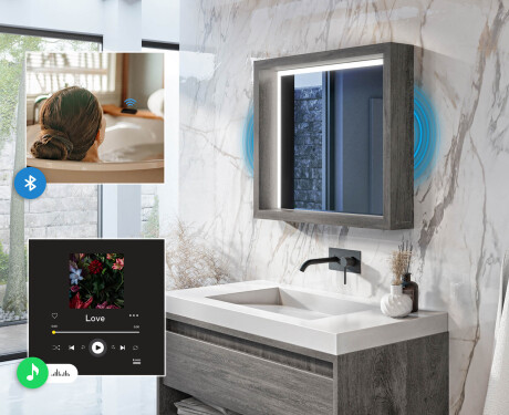 Φωτιζομενος Καθρεφτης Με Περιβλημα WoodenFrame LED #5