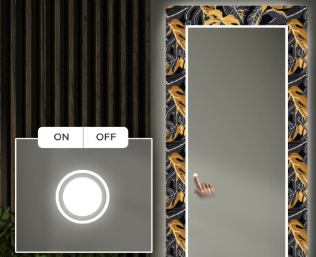 Φωτιζόμενος Διακοσμητικός Καθρέφτης LED Για Την Αίθουσα - Autumn Jungle #4