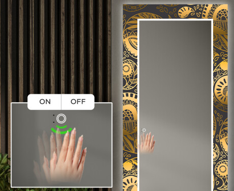 Φωτιζόμενος Διακοσμητικός Καθρέφτης LED Για Την Αίθουσα - Ancient Pattern #5