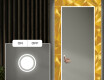Φωτιζόμενος Διακοσμητικός Καθρέφτης LED Για Την Αίθουσα - Gold Triangles #4