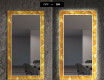 Φωτιζόμενος Διακοσμητικός Καθρέφτης LED Για Την Αίθουσα - Gold Triangles #7