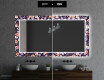 Φωτιζόμενος Διακοσμητικός Καθρέφτης Για Το Μπάνιο - Elegant Flowers #7