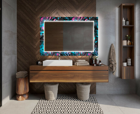 Φωτιζόμενος Διακοσμητικός Καθρέφτης Για Το Μπάνιο - Fluo Tropic #12