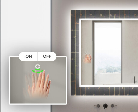 Φωτιζόμενος Διακοσμητικός Καθρέφτης Για Το Μπάνιο - Microcircuit #5