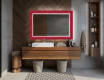 Φωτιζόμενος Διακοσμητικός Καθρέφτης Για Το Μπάνιο - Red Mosaic #12