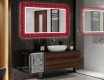 Φωτιζόμενος Διακοσμητικός Καθρέφτης Για Το Μπάνιο - Red Mosaic #2