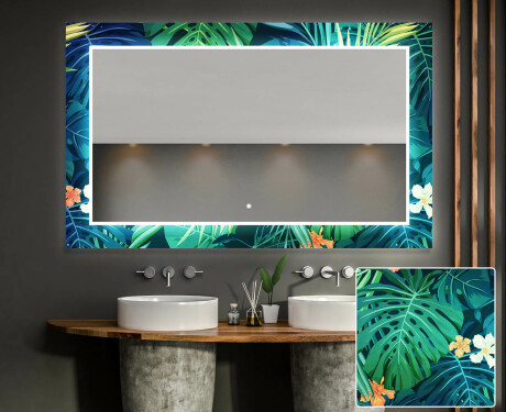 Φωτιζόμενος Διακοσμητικός Καθρέφτης Για Το Μπάνιο - Tropical