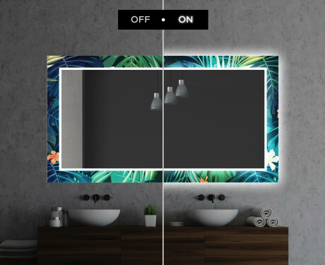 Φωτιζόμενος Διακοσμητικός Καθρέφτης Για Το Μπάνιο - Tropical #7