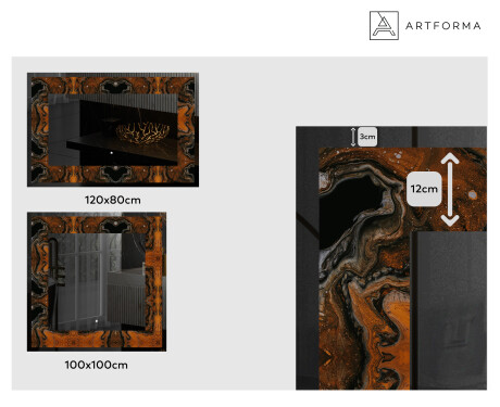 Φωτιζόμενος Διακοσμητικός Καθρέφτης - Mosaic Dreams #2