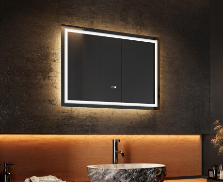 Φωτιζόμενος Καθρεπτης LED 70x50cm με Dual color, Διακόπτης αφής, Θερμαινόμενη μεμβράνη - L49 #2