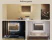 Φωτιζόμενος Καθρεπτης LED 70x50cm με Dual color, Διακόπτης αφής, Θερμαινόμενη μεμβράνη - L49 #2
