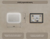Φωτιζόμενος Καθρεπτης LED 70x50cm με Dual color, Διακόπτης αφής, Θερμαινόμενη μεμβράνη - L49 #8