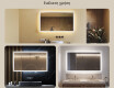 Ορθογώνιος καθρέφτης μπάνιου με φωτισμό LED 120x70 εκ με Dual color, Διακόπτης αφής #2