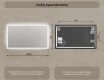 Ορθογώνιος καθρέφτης μπάνιου με φωτισμό LED 120x70 εκ με Dual color, Διακόπτης αφής #7