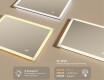 Ορθογώνιος καθρέφτης μπάνιου LED 80x60 εκ με Dual color, Διακόπτης αφής, Θερμαινόμενη μεμβράνη #3