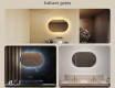 Οβάλ καθρέφτης με φωτισμό LED 80x50/50x80 cm, διπλό χρώμα, διακόπτης αφής, θερμαντικό υπόστρωμα #2
