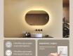 Οβάλ καθρέφτης με φωτισμό LED 80x50/50x80 cm, διπλό χρώμα, διακόπτης αφής, θερμαντικό υπόστρωμα #4