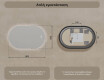 Οβάλ καθρέφτης με φωτισμό LED 80x50/50x80 cm, διπλό χρώμα, διακόπτης αφής, θερμαντικό υπόστρωμα #8