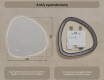 Ακανόνιστος καθρέφτης με φωτισμό 64×64 cm, διπλό χρώμα, διακόπτης αφής, θερμαντικό υπόστρωμα #8