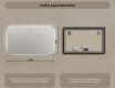 Φωτιζόμενος καθρέφτης μπάνιου 60x80/80x60 cm με ουδέτερο φως 4500K #6