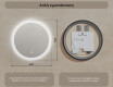 Στρογγυλός καθρέφτης μπάνιου LED 80 cm με Dual Color, διακόπτη αφής και θερμαντικό επίθεμα #7