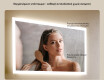 Ορθογώνιος καθρέφτης μπάνιου LED 80x60/60x80 cm με Dual Color, διακόπτη αφής και θερμαντικό επίθεμα #4