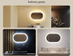 Οβάλ φωτιζόμενος καθρέφτης μπάνιου 80x50/50x80 cm με Dual Color, διακόπτη αφής και θερμαντικό επίθεμα #2